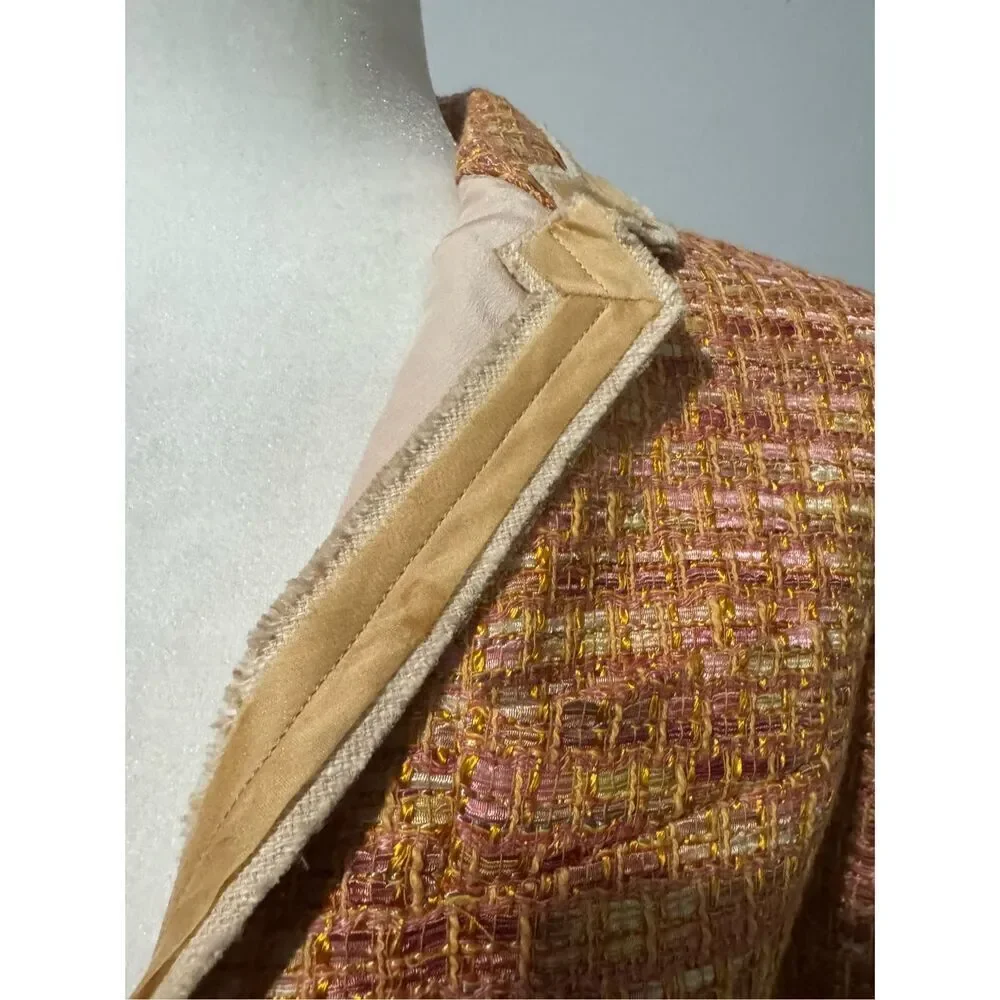 J. Crew collection tweed blazer linen blend 0